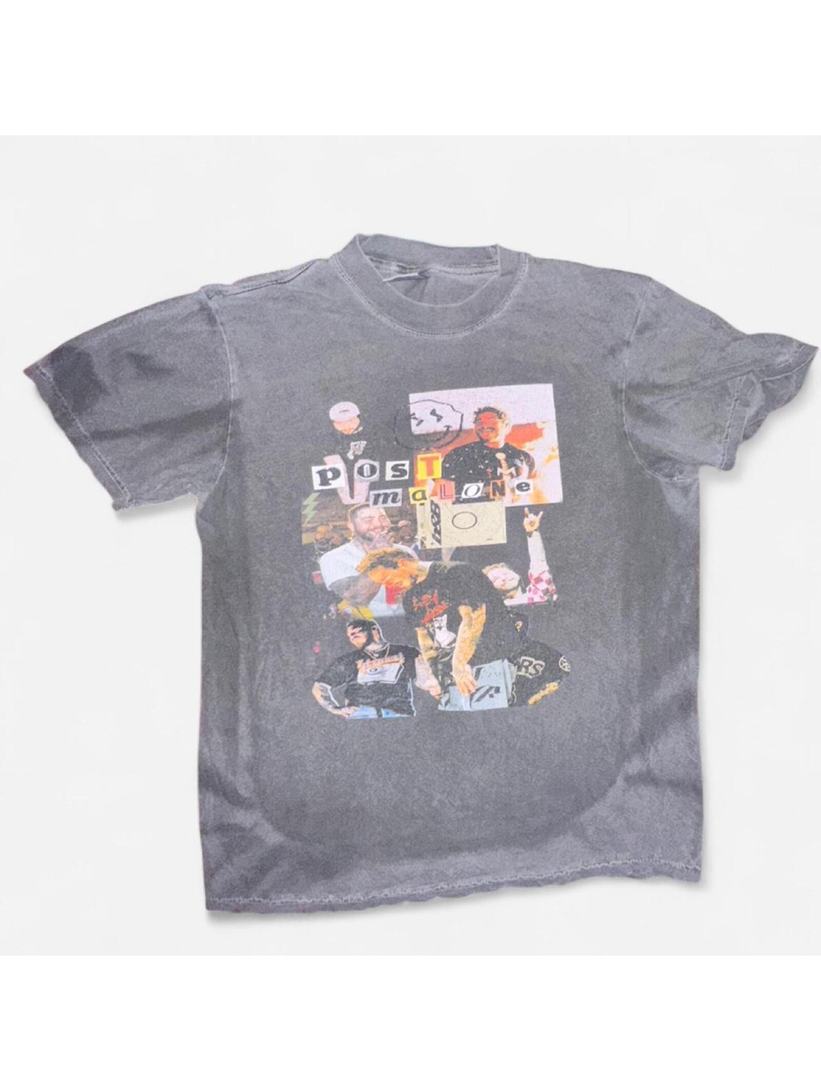Post Malone One-Of-A-Kind Sun-Faded Distressed Graphic Tee Medium 20x24